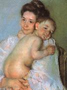 Mother Berthe Holding her Baby Mary Cassatt